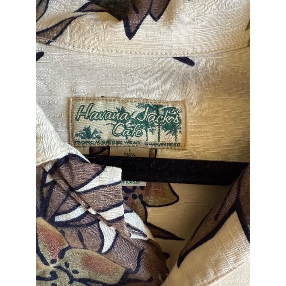 Vintage Havana Jacks Cafe Hawaiian Shirt Floral Pineapple Print 100% Cotton Mens - Picture 3 of 10